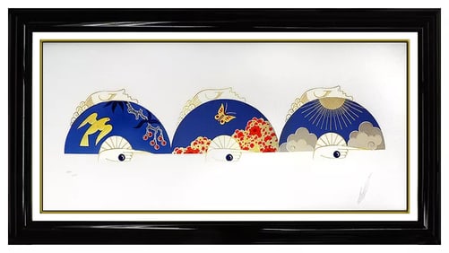 Erte Daydream Embossed Serigraph Signed Fashion Costume Design Art Deco Art