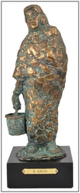 George Gach Original Bronze Female Figurative Sculpture Signed Artwork