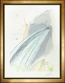 Salvador Dali Historical Heritage Etching Signed Framed Lithograph Art