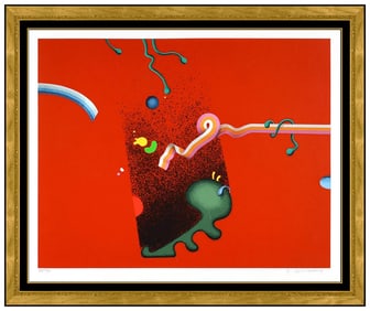 Yankel Ginzburg Abstract Silkscreen Print Signed Framed Artwork