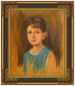 Stan Pociecha Poray Original Portrait Oil Painting Signed Framed Canvas Art