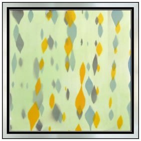 Susan Dory Abstract Enamel Painting Signed Framed Board Artwork