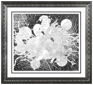 Guillaume Azoulay Ink Drawing Signed Framed Contemporary Artwork