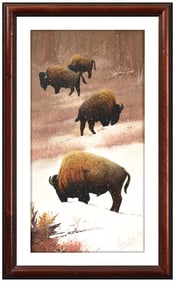 George Dee Smith Western Landscape Oil Painting Signed Framed Artwork
