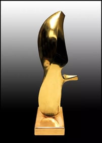 Leonardo Nierman Abstract Bronze Sculpture Signed Modern Framed Artwork