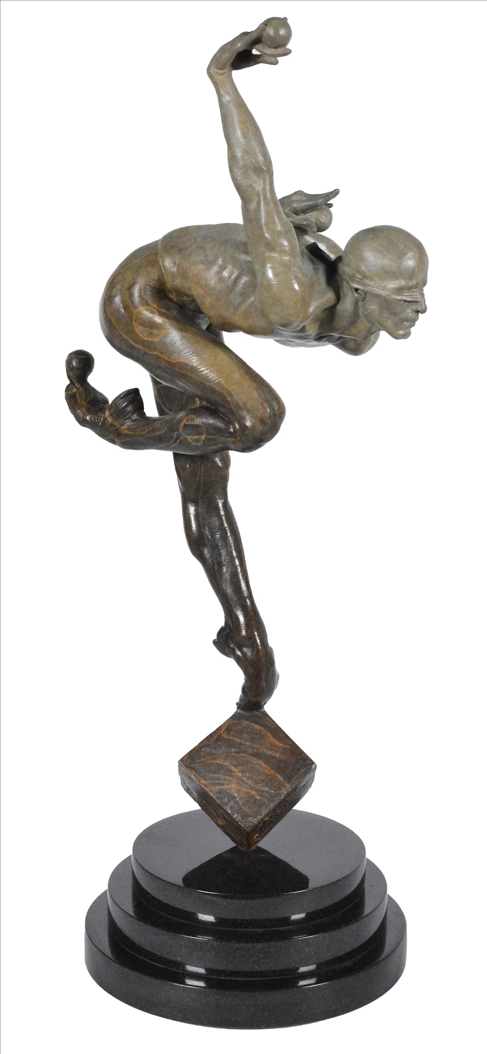 Richard MacDonald Blind Faith Atelier Full Round Bronze Sculpture Signed Cirque Ballet Art (1 of 7)
