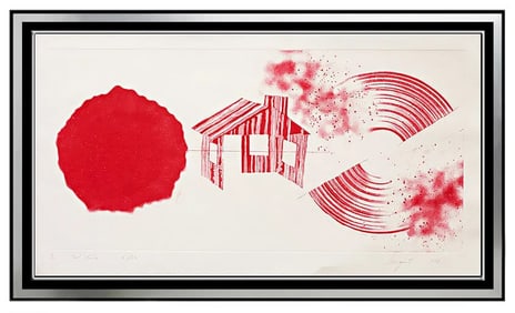 James Rosenquist Hot Lake Aquatint Signed Large Abstract Framed Artwork