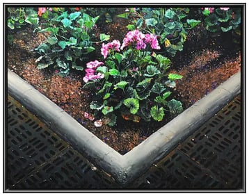 Idelle Weber Floral Oil Painting Signed Framed Large Canvas Artwork