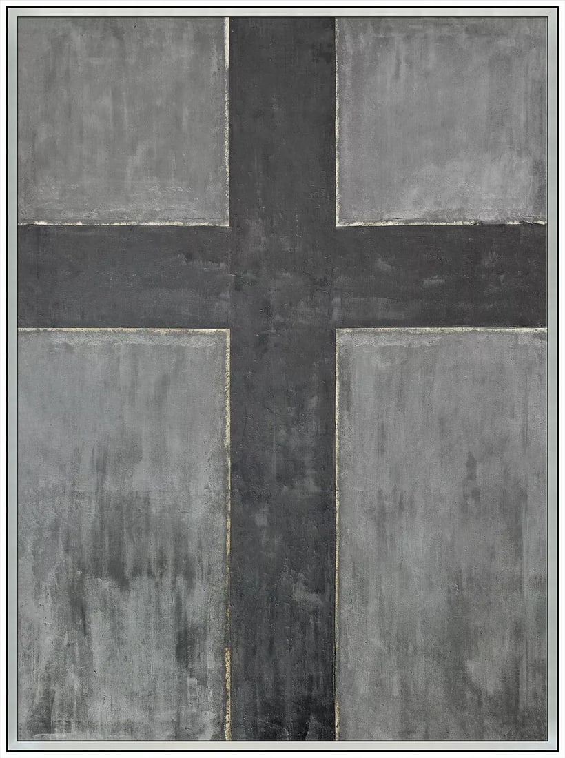 Richmond Burton Abstract Oil Painting Signed Framed Large Canvas Artwork: This lot includes:Gallery COA & free domestic shipping (*insurance and international shipping for an additional charge)Artist: Richmond Burton Title: Elixir Tetrameria Medium: oil painting on canvas S