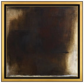 Nancy Haynes Modern Abstract Oil Painting Signed Framed Board Artwork