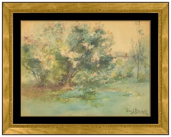 Franz Bischoff Floral Oil Painting Signed Framed Paper Board Artwork