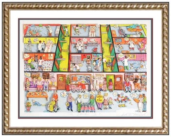 Charles Fazzino 3D Silkscreen The Doctor’s In Signed Framed Modern Artwork