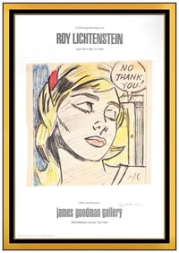 Roy Lichtenstein No Thank You Screenprint Signed Framed Pop Artwork