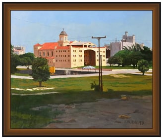 Douglas Ferrin Cityscape Oil Painting Signed Framed Canvas Artwork