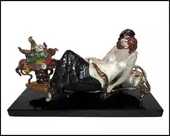 Itzchak Tarkay La Fiancee Bronze Sculpture Signed Female Portrait Art