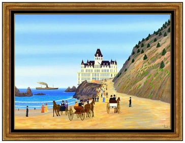 Fanch Ledan San Francisco Modern Landscape Oil Painting Signed Canvas Art