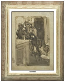 Frank Tenney Johnson Western Landscape Oil Painting Signed Framed Artwork