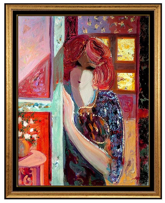 Mahmoud Sabzi Original Oil Painting Signed Portrait Framed Art (1 of 5)