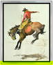 Pal Fried Original Cowboy - Rodeo Horse, Signed Western Art