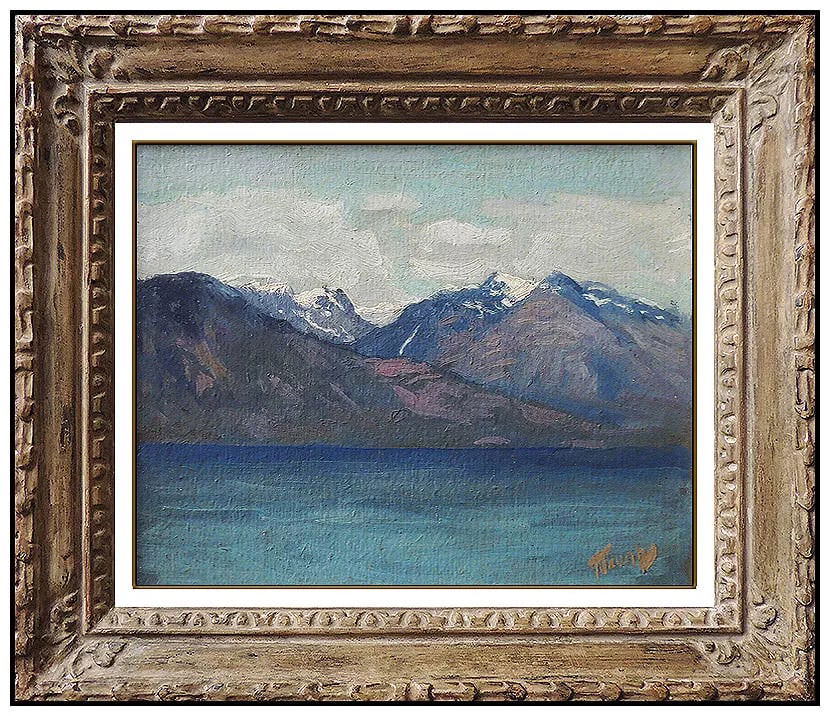 Frederick Judd Waugh Signed Antique Seascape Original Oil Painting on Board (1 of 5)