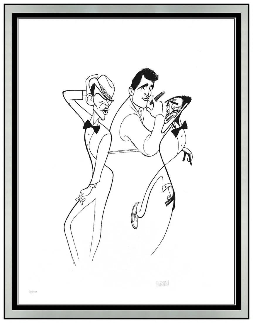 Al Hirschfeld 'The Summit' Signed Etching Print Framed Artwork (1 of 6)
