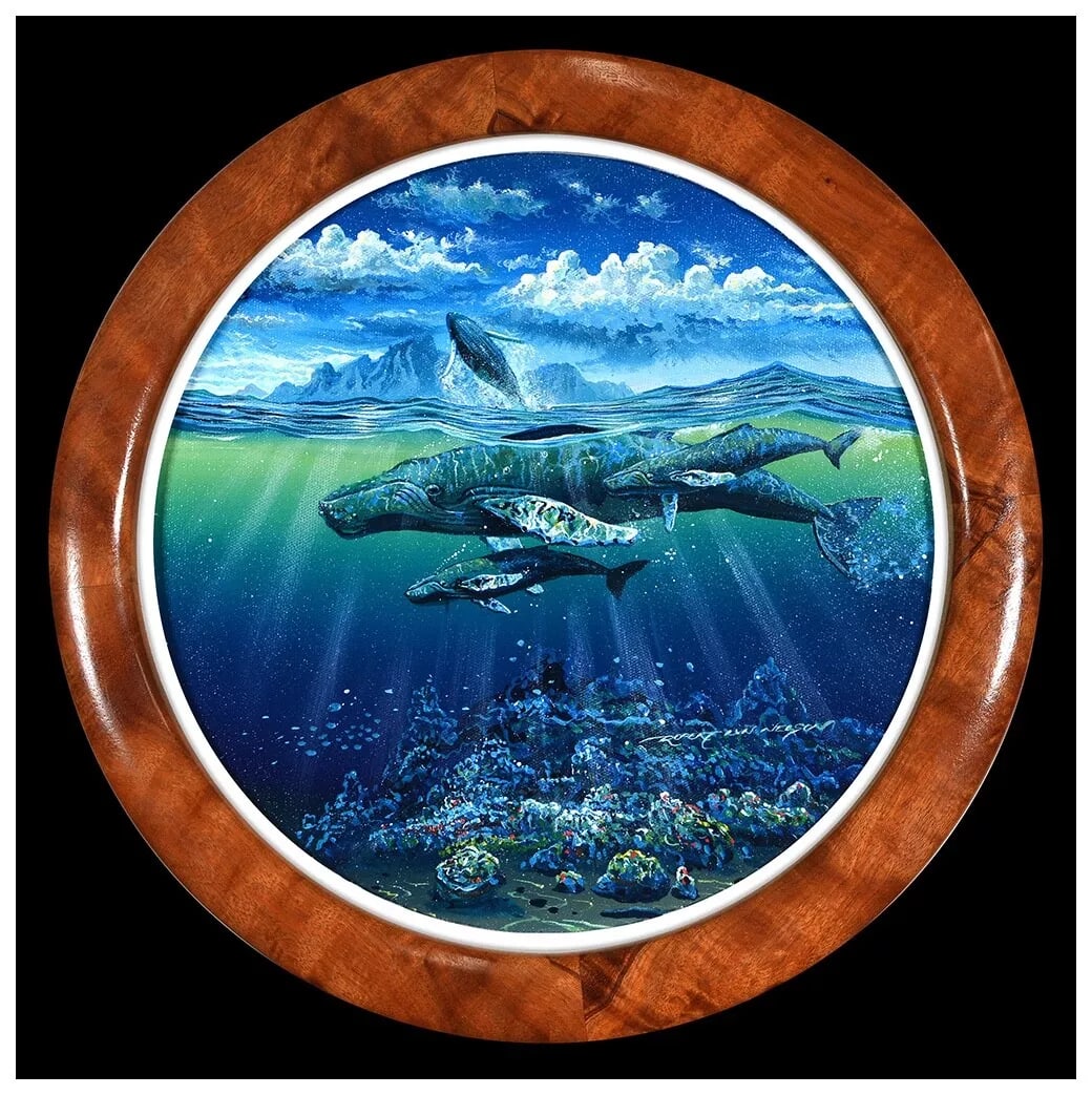 Robert Lyn Nelson Signed Sea Life Original Oil on Canvas Painting Framed (1 of 4)