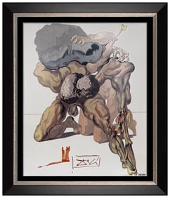 Salvador Dali 'Divine Comedy' Signed Nude Portrait Surrealism Ceramic Art