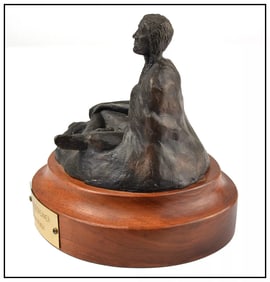 Rex French 'Buffalo Dreamer' Signed Native American Original Bronze