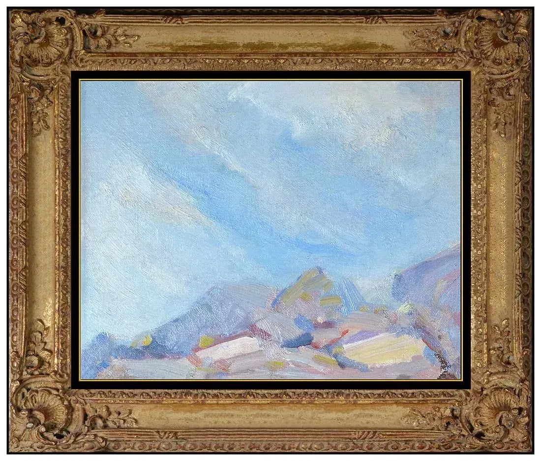 Beatrice Van Ness Whitney Signed Landscape Original Oil Painting Framed (1 of 5)