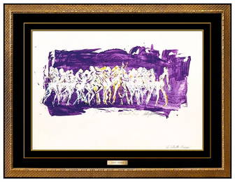 Leroy Neiman Large 'Oh Calcutta' Signed Broadway Women Oil on Board