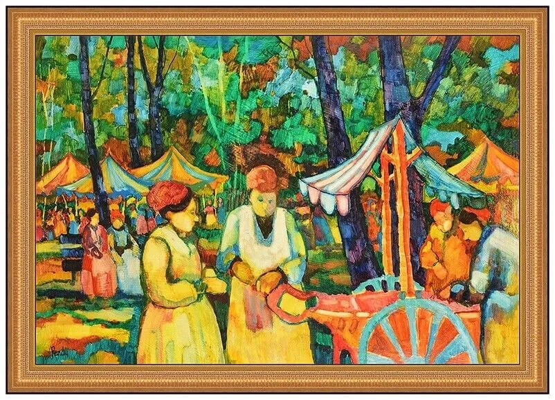 Donald Purdy Large Signed Landscape Original Oil Painting on Board Framed: This Lot Includes:Gallery Coa & Free Domestic Shipping (*Insurance And International Shipping For An Additional Charge)Artist: Donald PurdyTitle: Celebrations In Bloom Medium: Oil Painting On BoardSiz