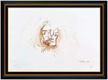 John Lennon 'You Are Here' Signed The Beatles Bag 1 Color Serigraph Yoko Ono
