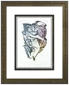 Alfred Gockel 'Mephisto' Signed Figures Animal Etching Aquatint Framed