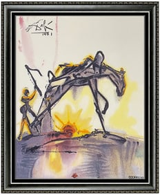 Salvador Dali 'Horse Of Labor' Signed Dalinean Horse Glazed Ceramic Surrealism