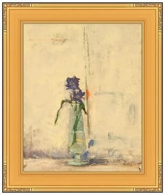 Terry Delapp Signed Still Life Original Acrylic Painting on Canvas Framed