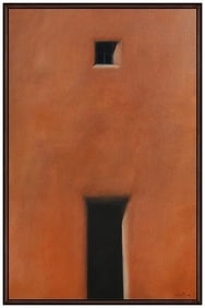 John Axton Signed Architecture Original Oil Painting on Canvas Framed