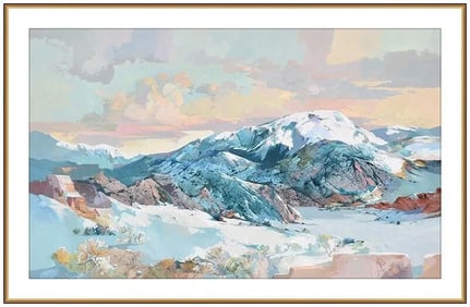 Laurence Philip Sisson Large Signed Landscape Original Oil Painting on Board