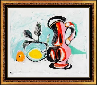 Pablo Picasso 'Nature Morte Pichet Rose' Signed Cubism Color Lithograph