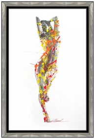 Bill Mack 'Charisma' Signed Female Figurative Original Acrylic Framed