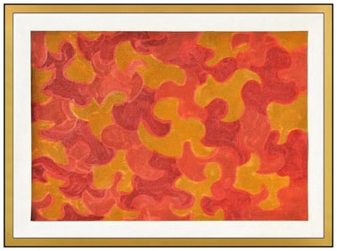 Paul Allen Reed Signed Abstract Original Acrylic Painting on Canvas Framed