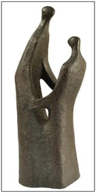 Jason Seley Large Signed Dance Abstract Original Full Round Bronze Sculpture