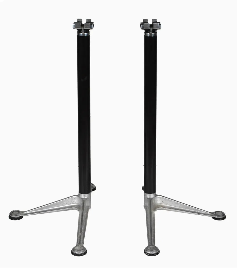 Herman Miller Bruce Burdick Group System Large Aluminum Table Legs: Aluminum table legs from Bruce Burdick Group table. Measure 27" tall.