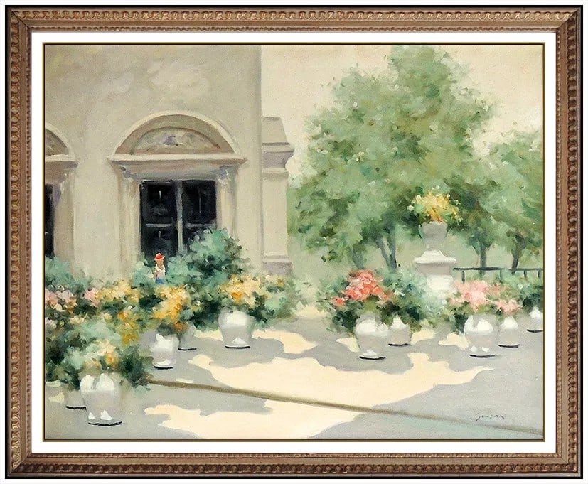 Andre Gisson Original Oil Painting On Canvas Signed French Floral Artwork Large (1 of 4)