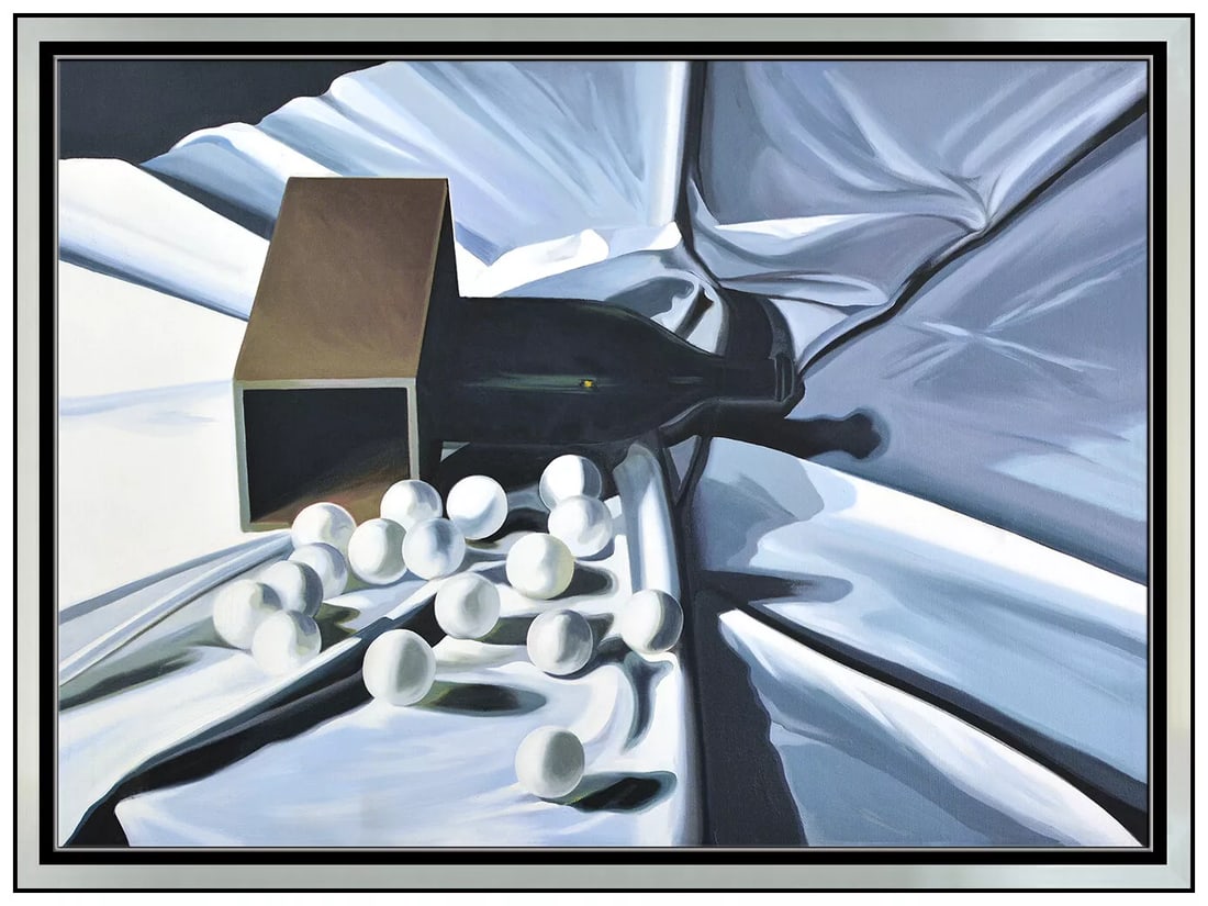 Lowell Blair Nesbitt Large Original Painting On Canvas Signed Still Life Artwork (1 of 5)