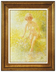 Louis Fabien Female Portrait Oil Painting On Canvas Signed Framed Artwork