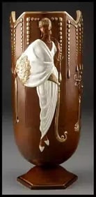 Erte Style Vase Bronze Sculpture Signed Romain De Tirtoff Authentic Art