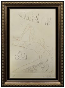 Salvador Dali Tristan Wounded Color Etching Surreal Hand Signed Iseult Artwork