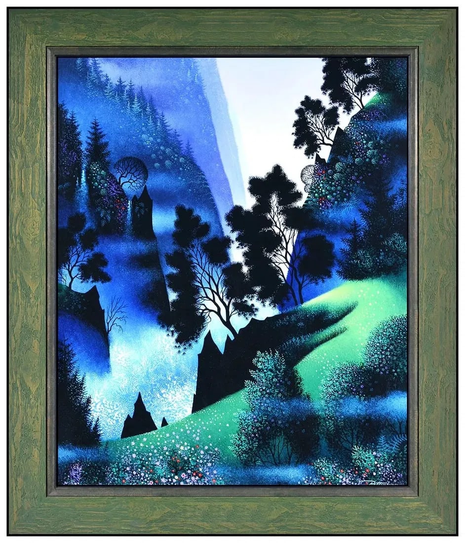 Jon Rattenbury Landscape Acrylic Painting On Board Signed Framed Artwork (1 of 5)