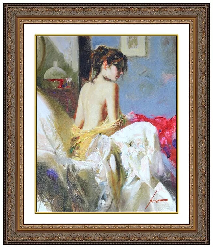 Pino Daeni Enchanted Hand Embellished Giclee On Canvas Signed Large Artwork (1 of 4)