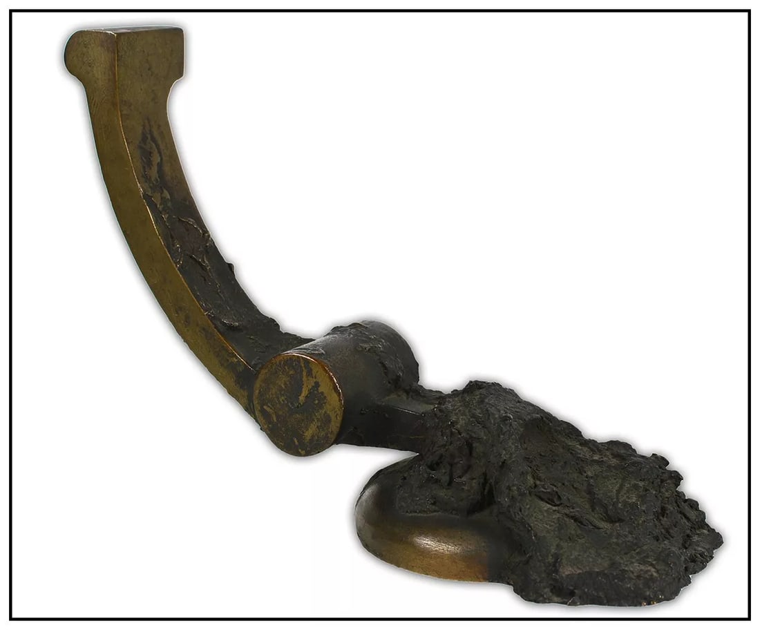 Cleve Gray Rare Industrial Abstract Bronze Sculpture Signed Modern Artwork: This lot includes:Gallery COA & free domestic shipping (*insurance and international shipping for an additional charge)Artist: Cleve GrayTitle: Number One Hundred OneMedium: BronzeSize: 5.5" x 7.5" x